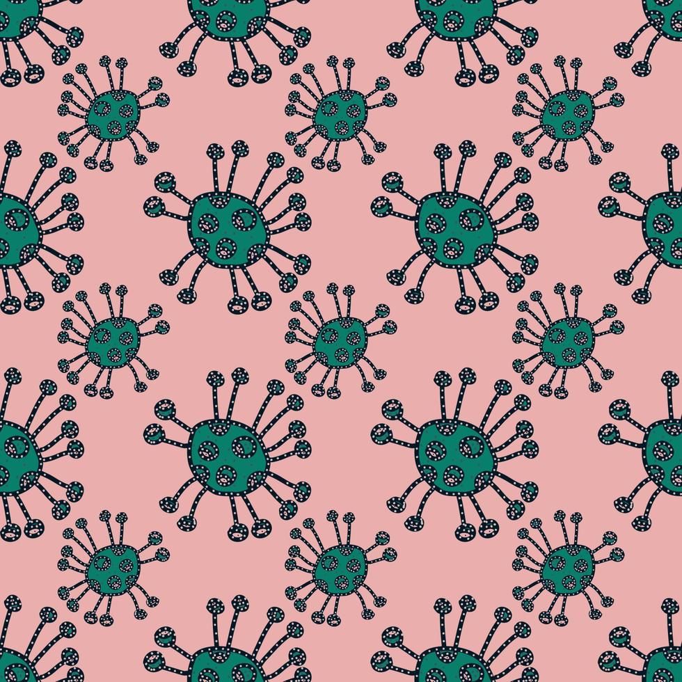 Virus pattern, illustration, vector on white background