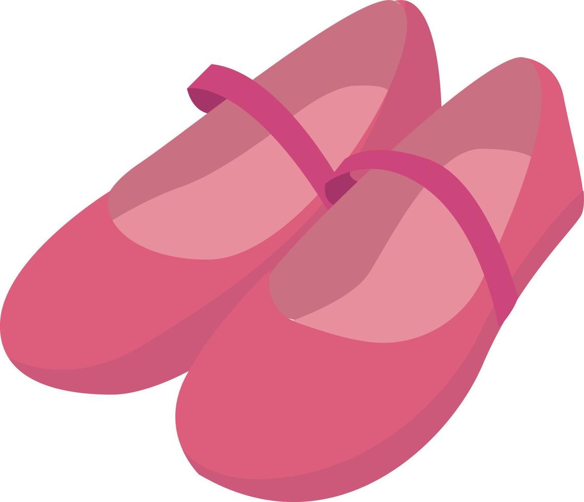 zapatos rosas, ilustración, vector sobre fondo blanco.