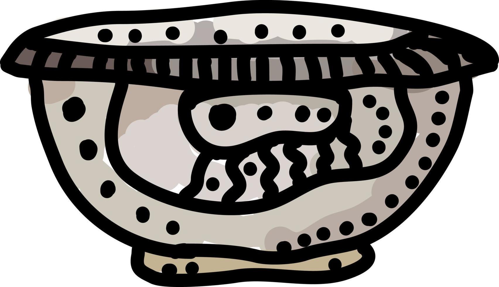 Mixing bowl, illustration, vector on white background.