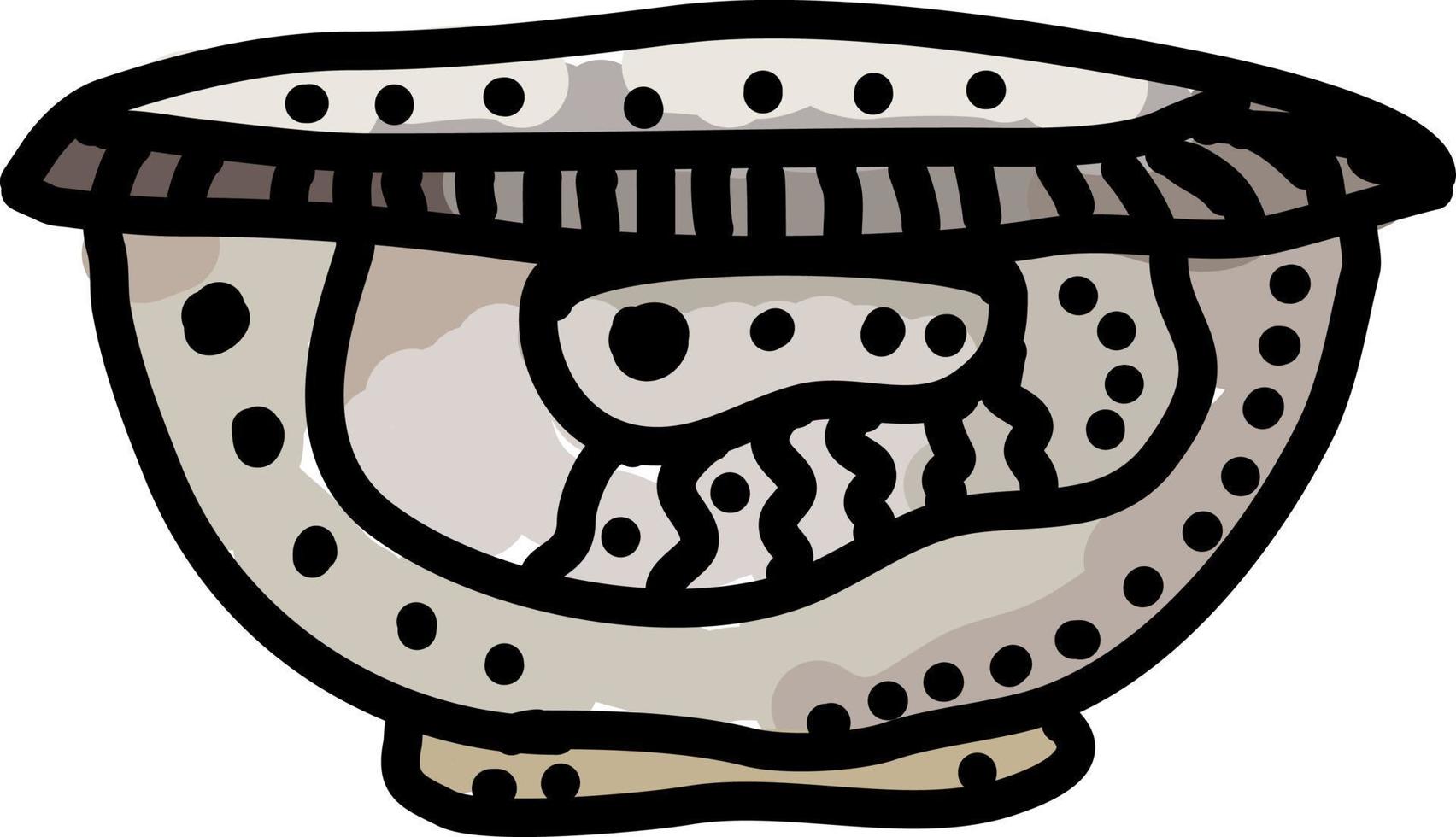 Mixing bowl, illustration, vector on white background.