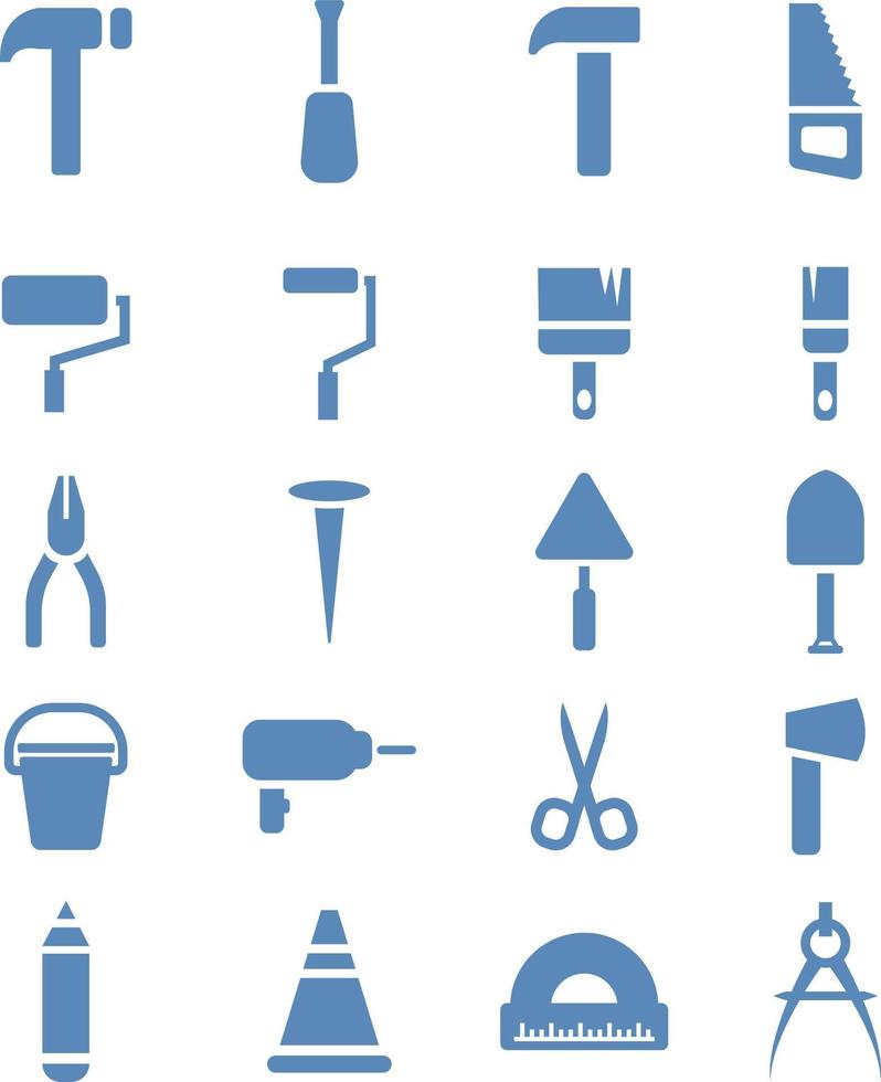 Construction tools, illustration, on a white background. vector