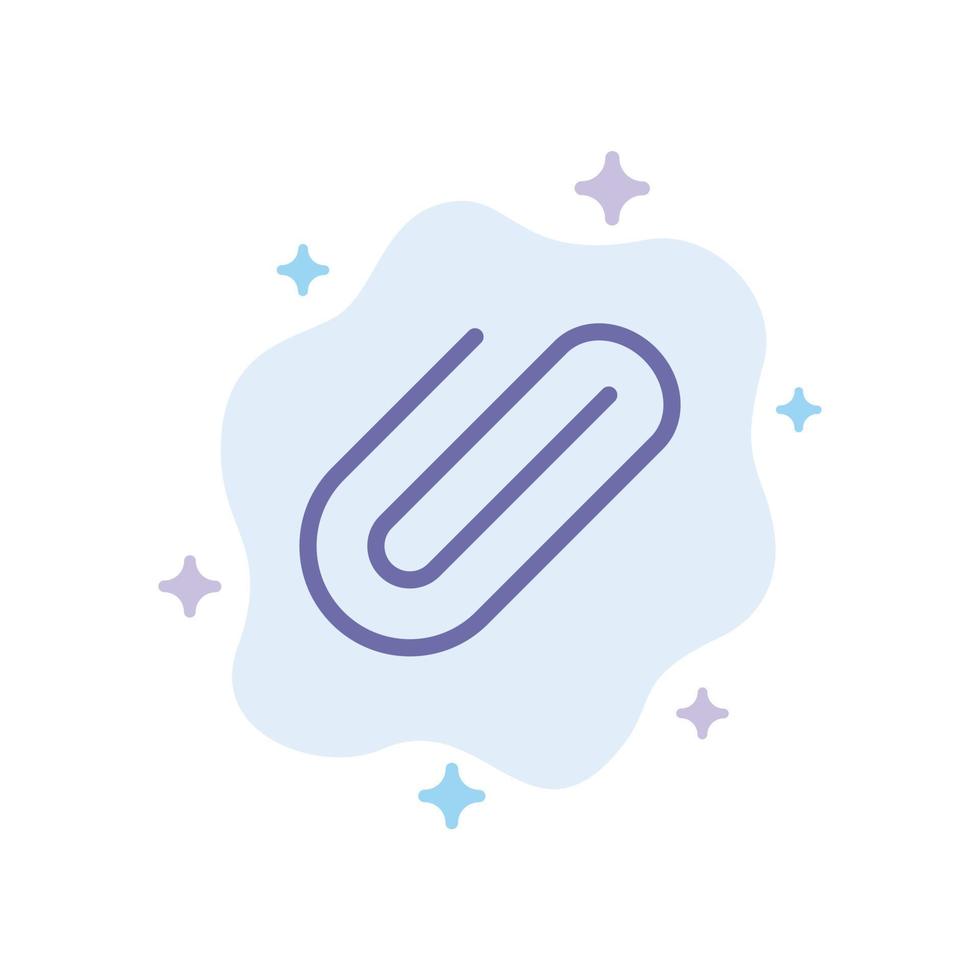 Attachment Attach Clip Add Blue Icon on Abstract Cloud Background vector