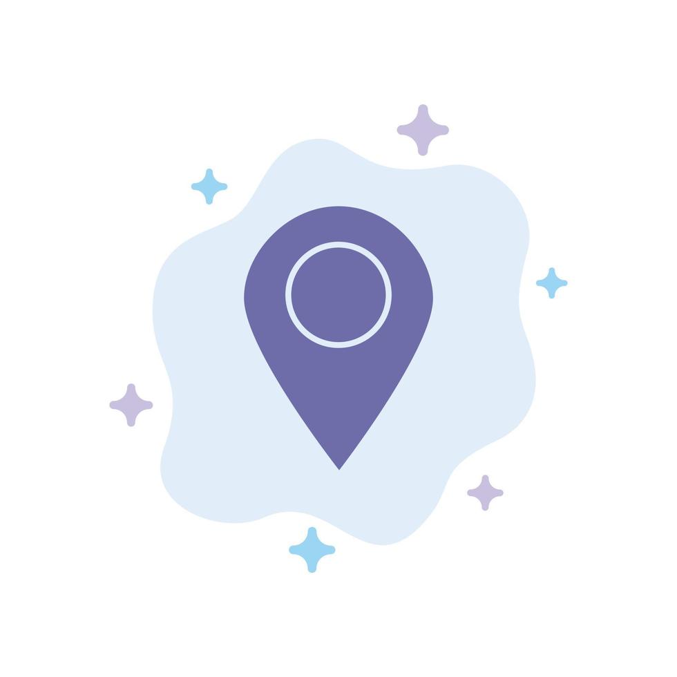 ubicación mapa marcador pin icono azul sobre fondo de nube abstracta vector