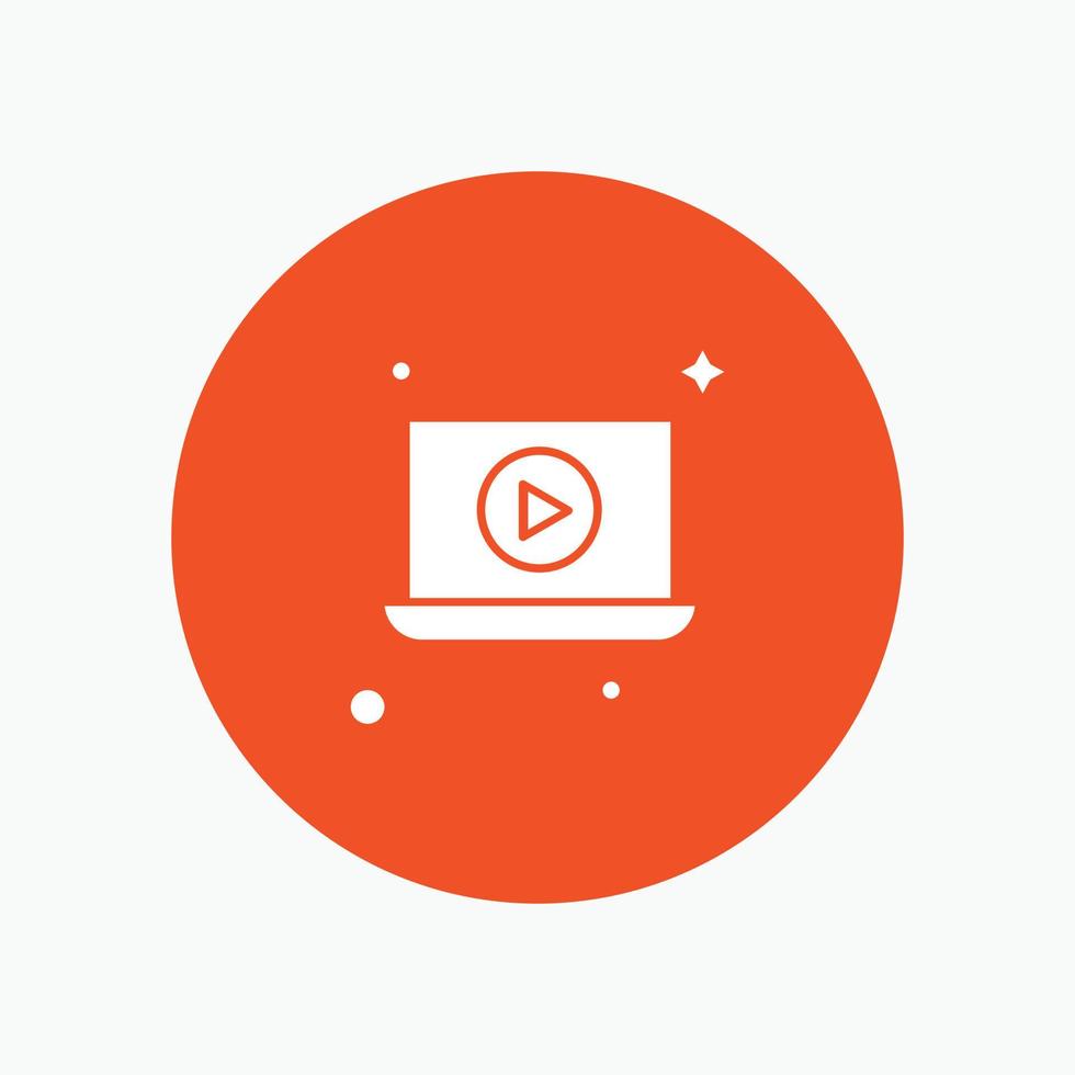 Laptop Play Video vector