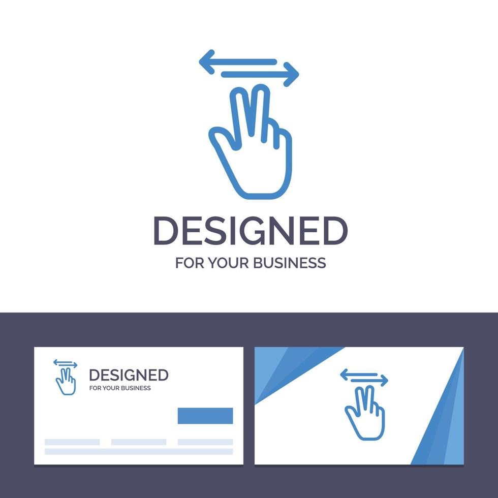 Creative Business Card and Logo template Gestures Hand Mobile Touch Vector Illustration