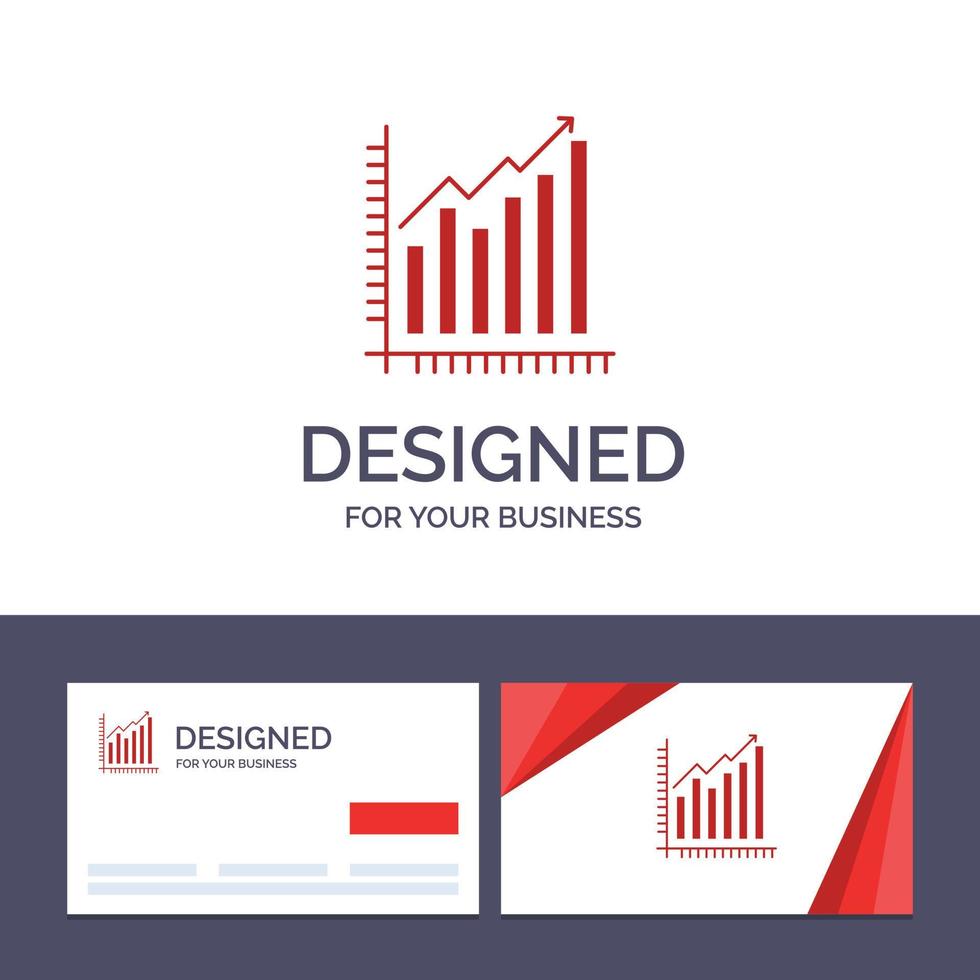 Creative Business Card and Logo template Graph Analytics Business Diagram Marketing Statistics Trend vector