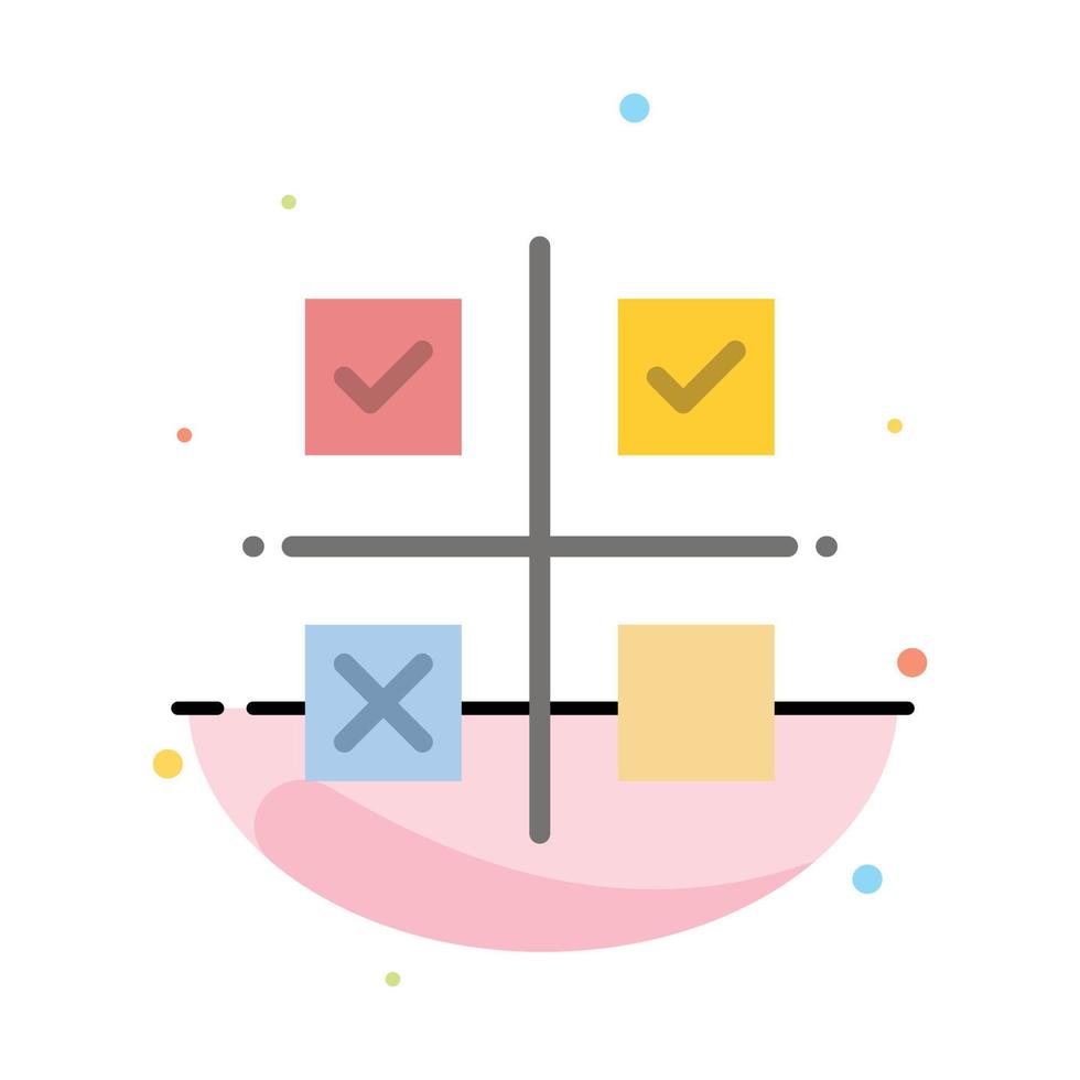 Business Management Priorities Product Production Abstract Flat Color Icon Template vector