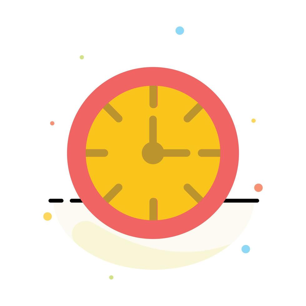 Alarm Clock Stopwatch Time Abstract Flat Color Icon Template vector