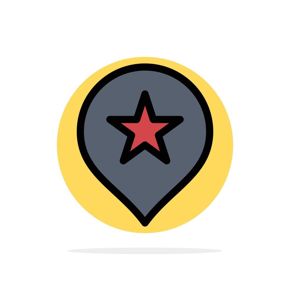 Location Stare Navigation Abstract Circle Background Flat color Icon vector