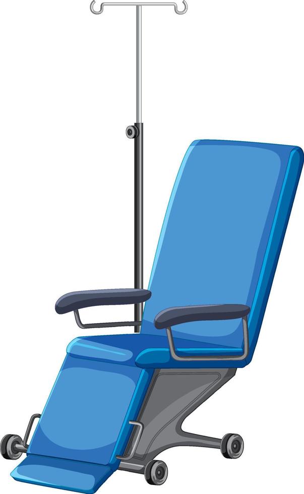 Blood donation chair on white background vector
