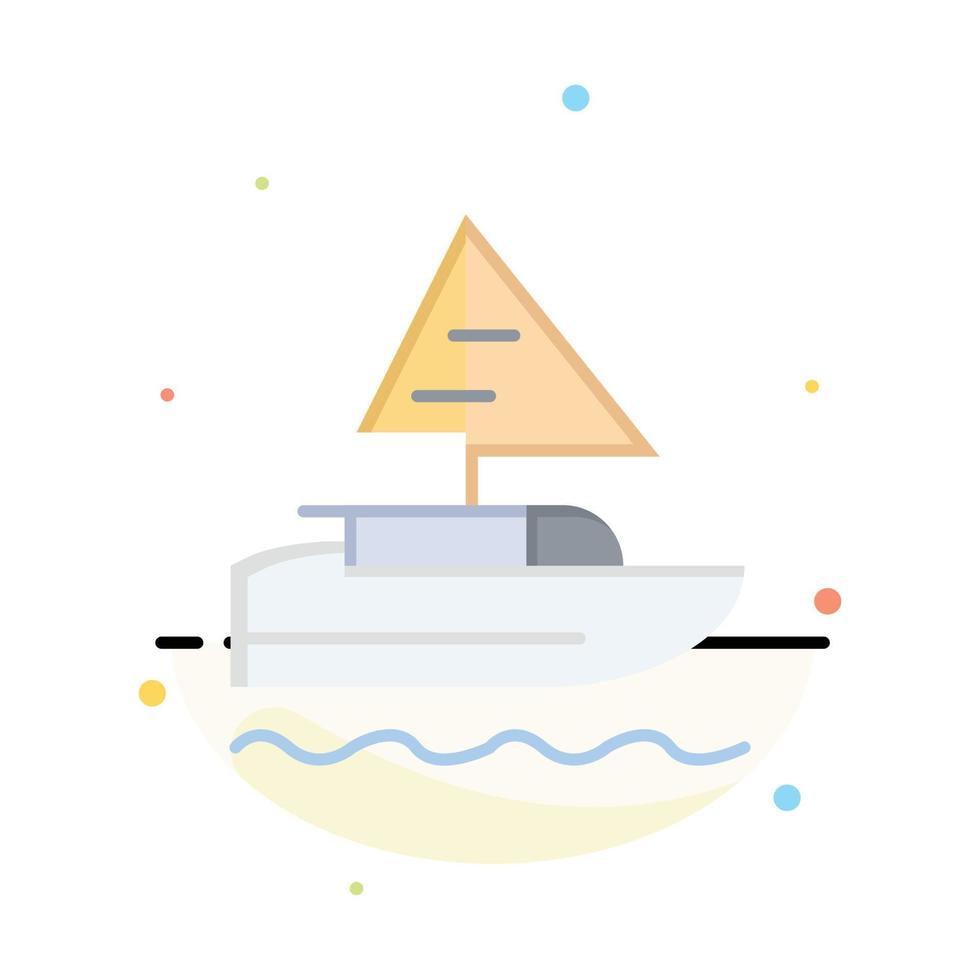 Boat Ship Indian Country Abstract Flat Color Icon Template vector