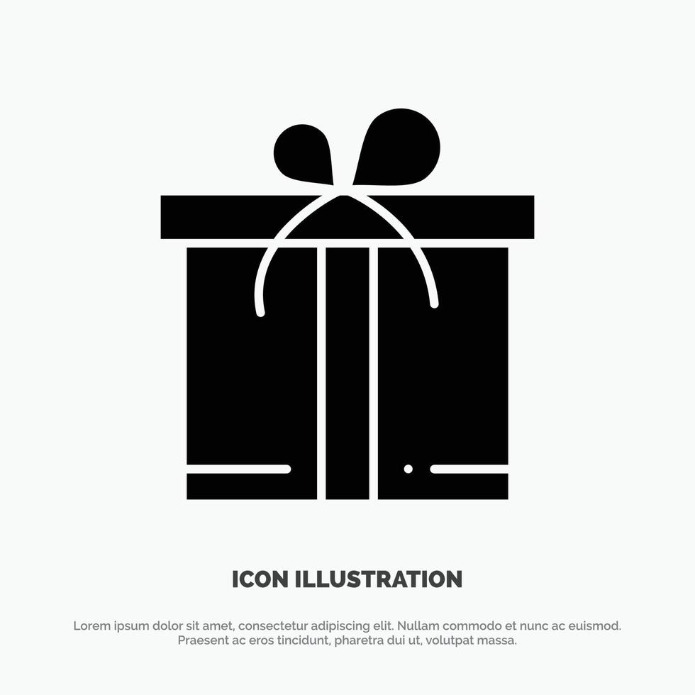 Gift Box Motivation solid Glyph Icon vector