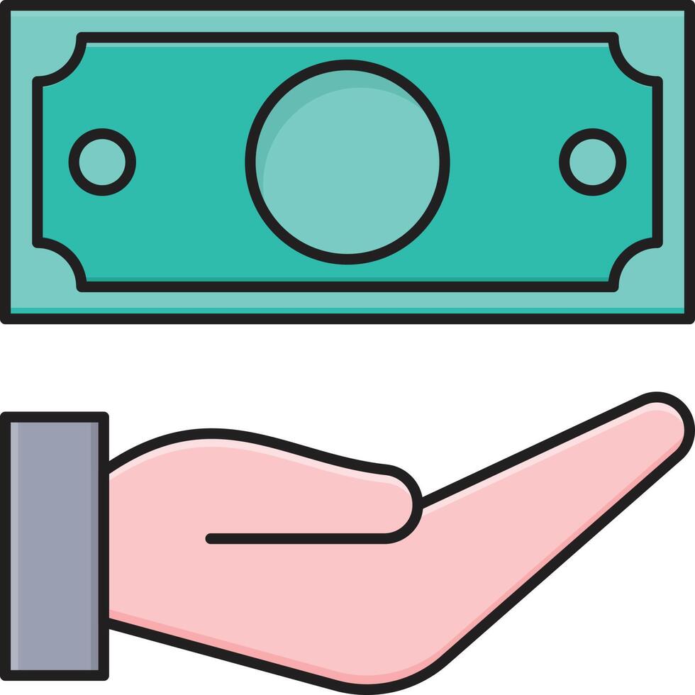 ilustración de vector de donación de dinero en un fondo. símbolos de calidad premium. iconos vectoriales para concepto y diseño gráfico.