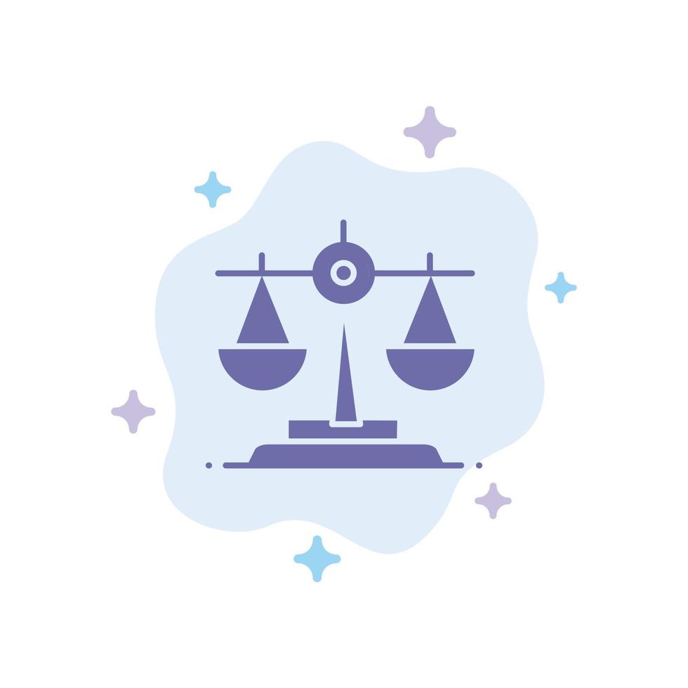 Equilibrar el icono azul de la ley de Irlanda en el fondo abstracto de la nube vector