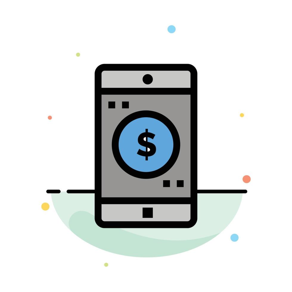 Application Mobile Mobile Application Dollar Abstract Flat Color Icon Template vector