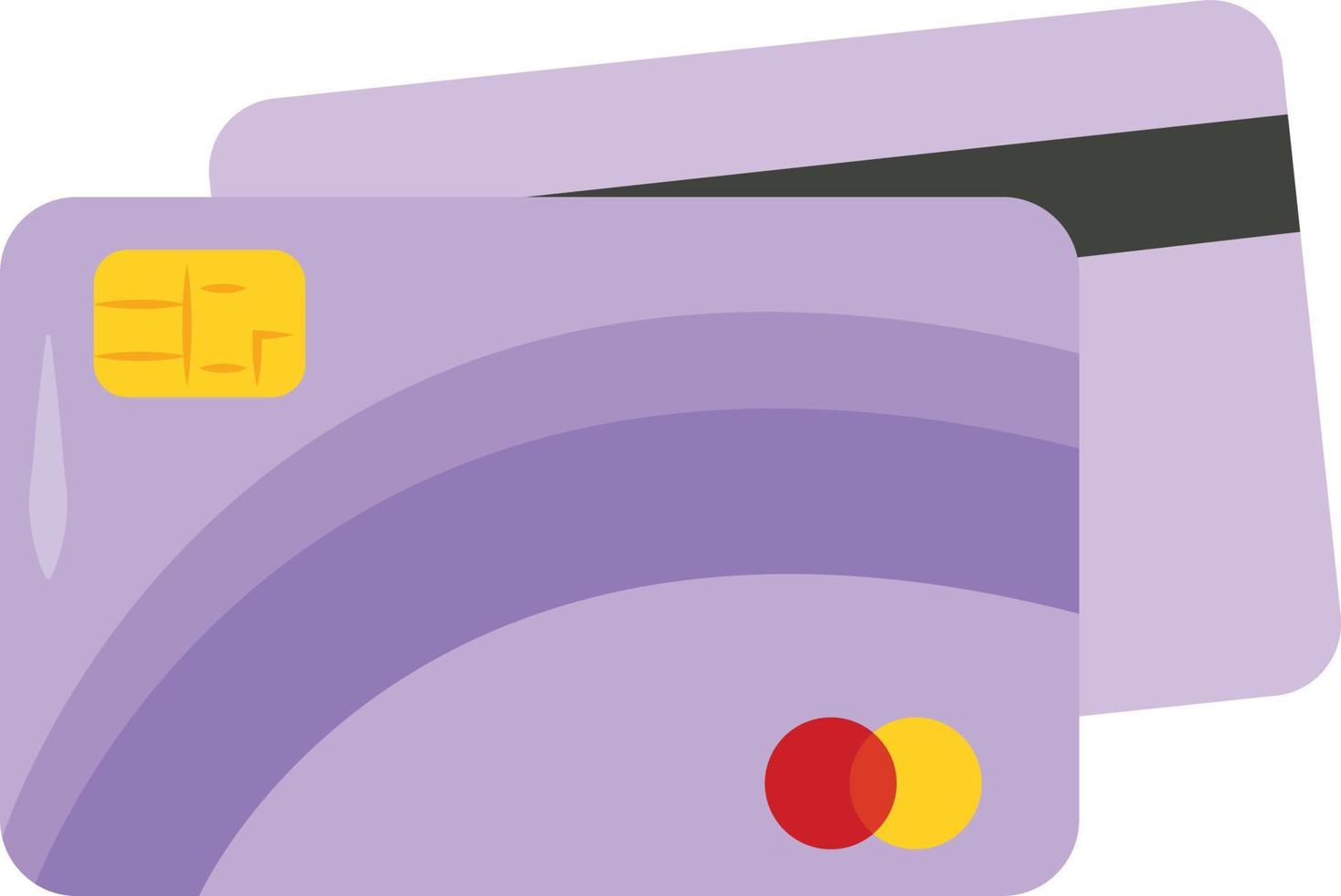 Ilustración de vector frontal y posterior de tarjeta de crédito