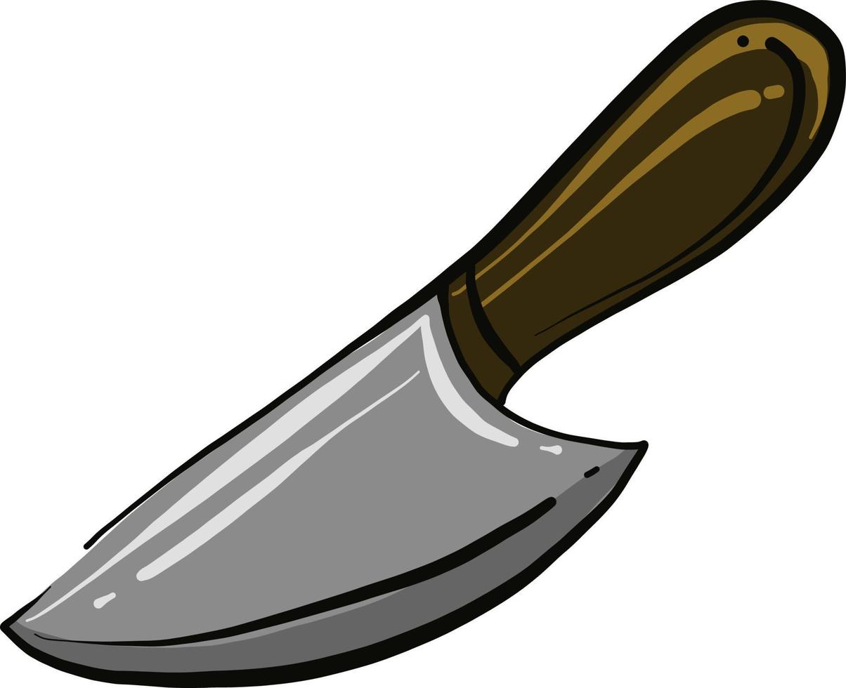 Kithcen knife , illustration, vector on white background