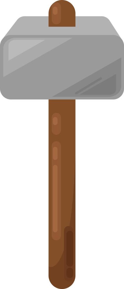 Thors hammer, illustration, vector on white background