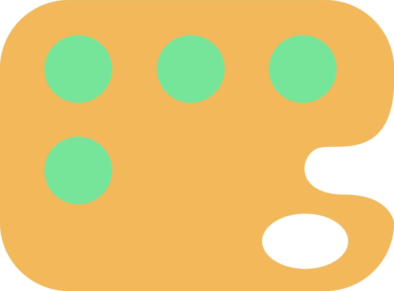 Art palette, illustration, vector on a white background.