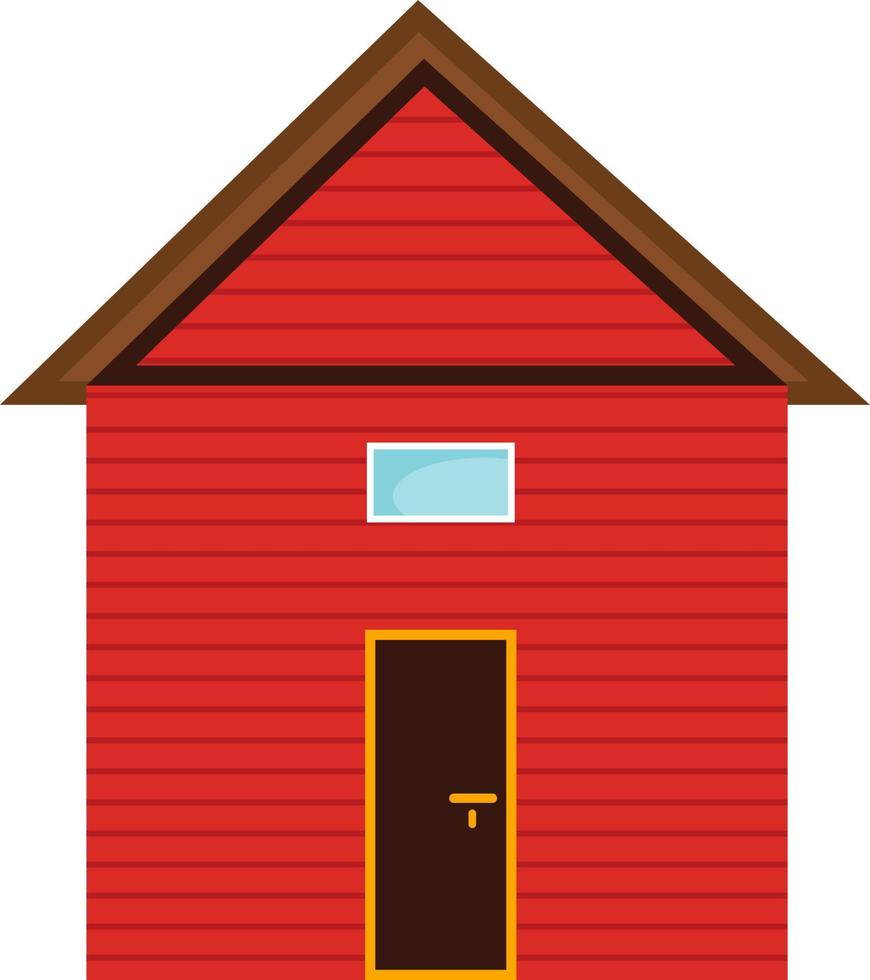 Red hut ,illustration, vector on white background.