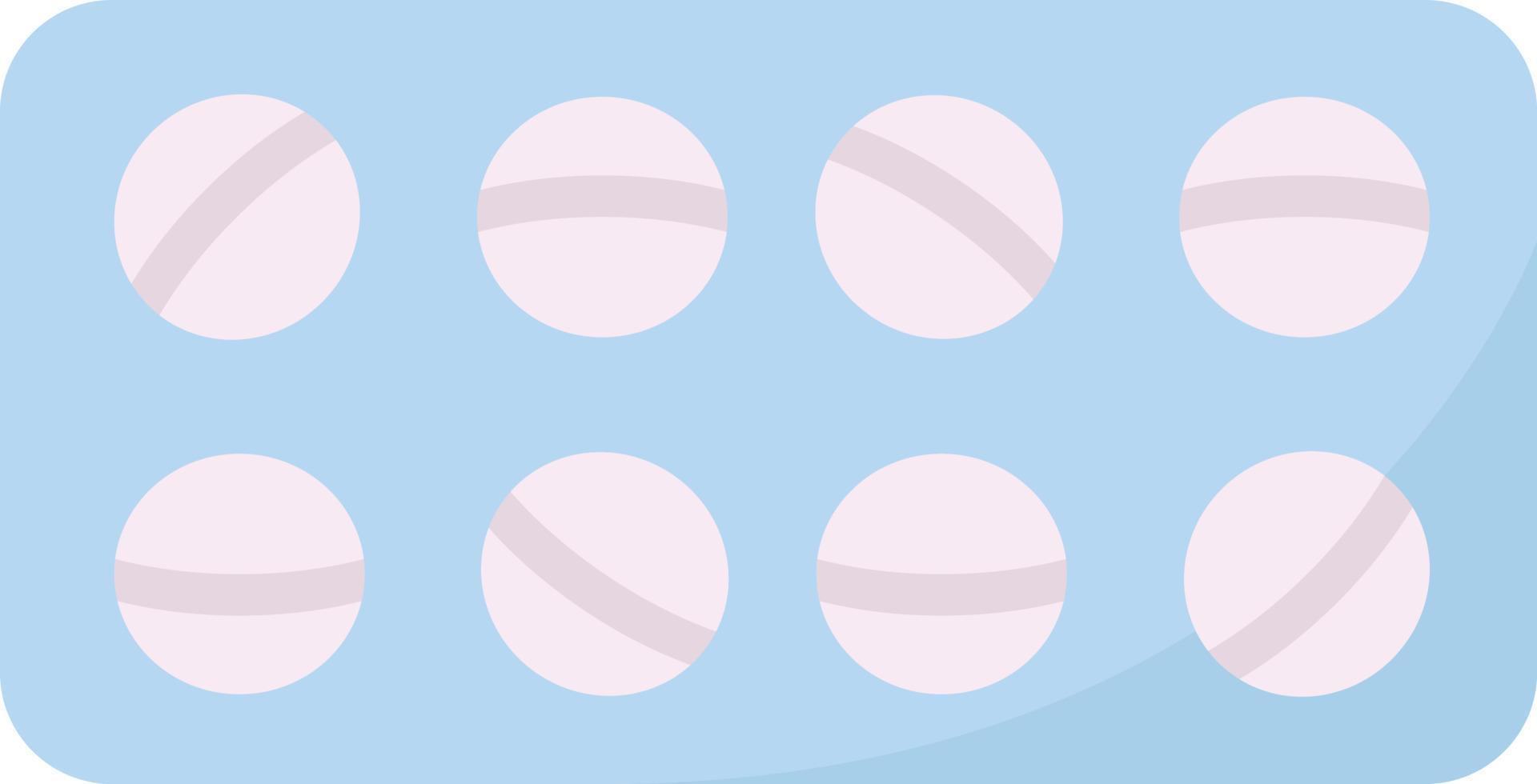 Medicine pills, illustration, vector on white background.