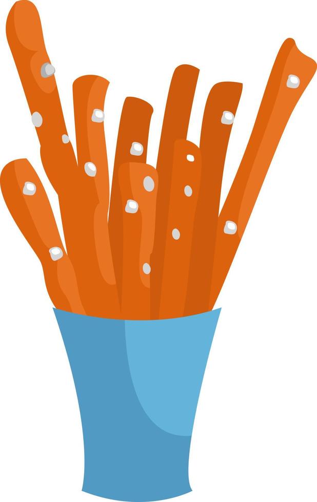 Salty sticks, illustration, vector on white background