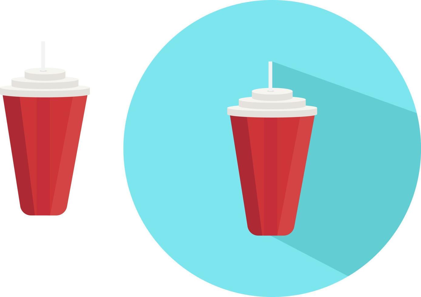 Soda in the cup ,illustration, vector on white background.