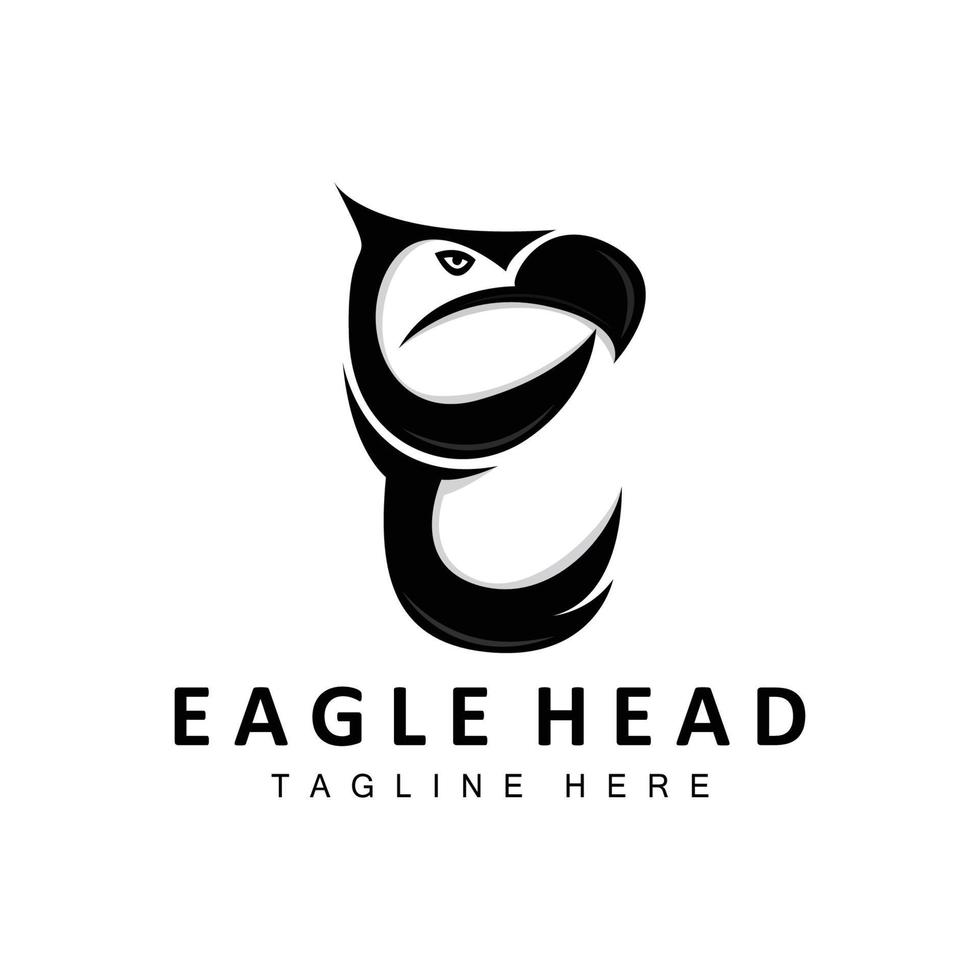 Eagle Head Logo Design, Flying Feather Animal Wings Vector, Product Brand Icon Illustration vector