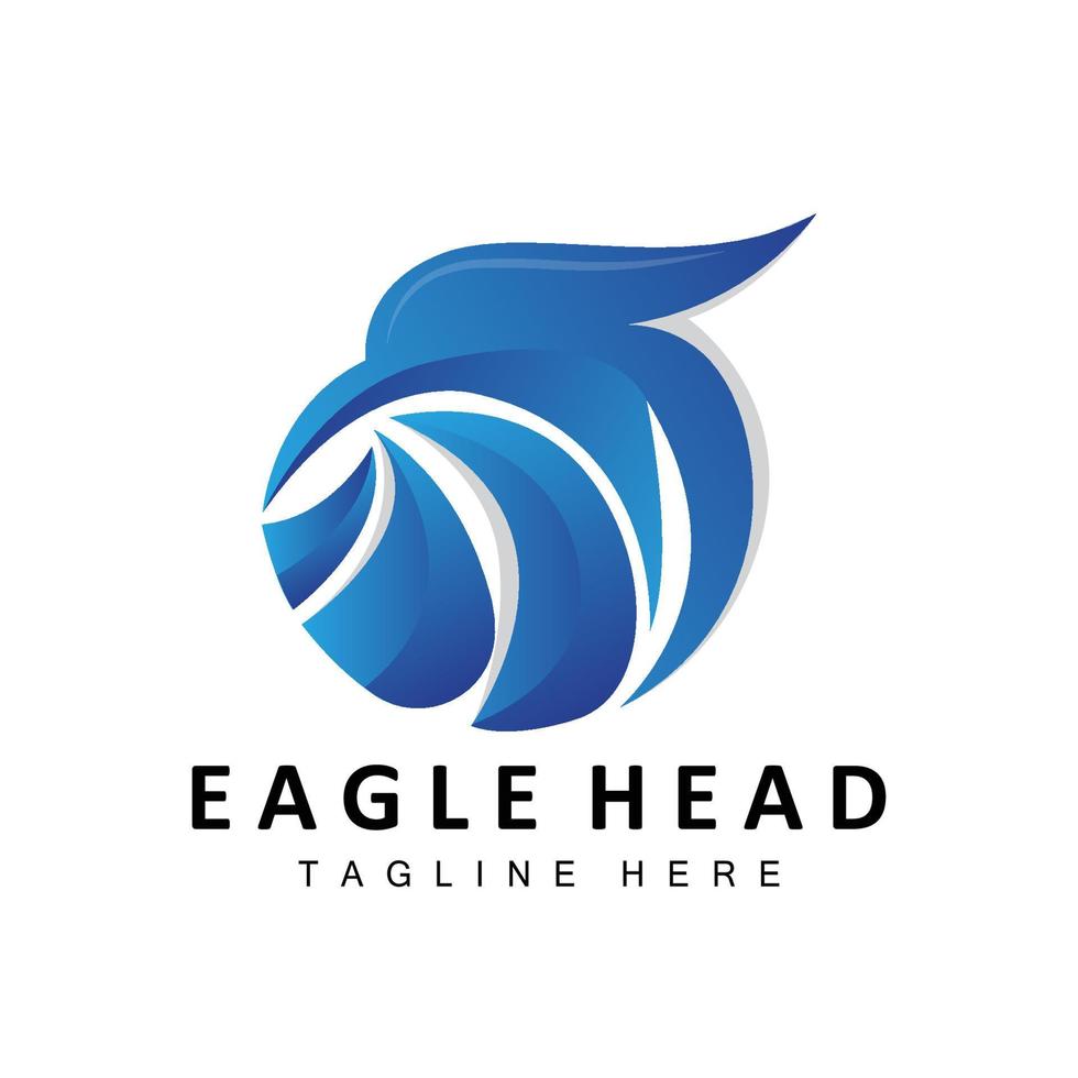 Eagle Head Logo Design, Flying Feather Animal Wings Vector, Product Brand Icon Illustration vector