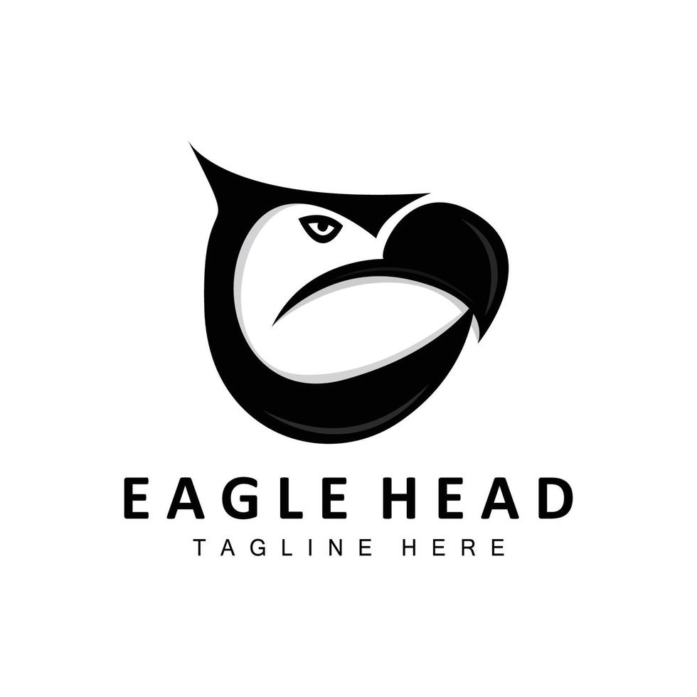 Eagle Head Logo Design, Flying Feather Animal Wings Vector, Product Brand Icon Illustration vector