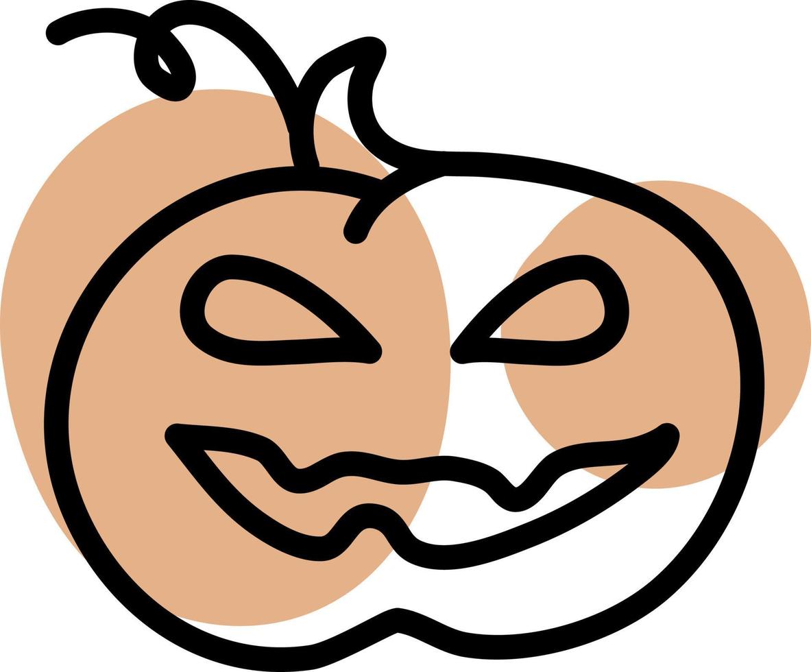 Halloween pumpkin, illustration, vector, on a white background. vector