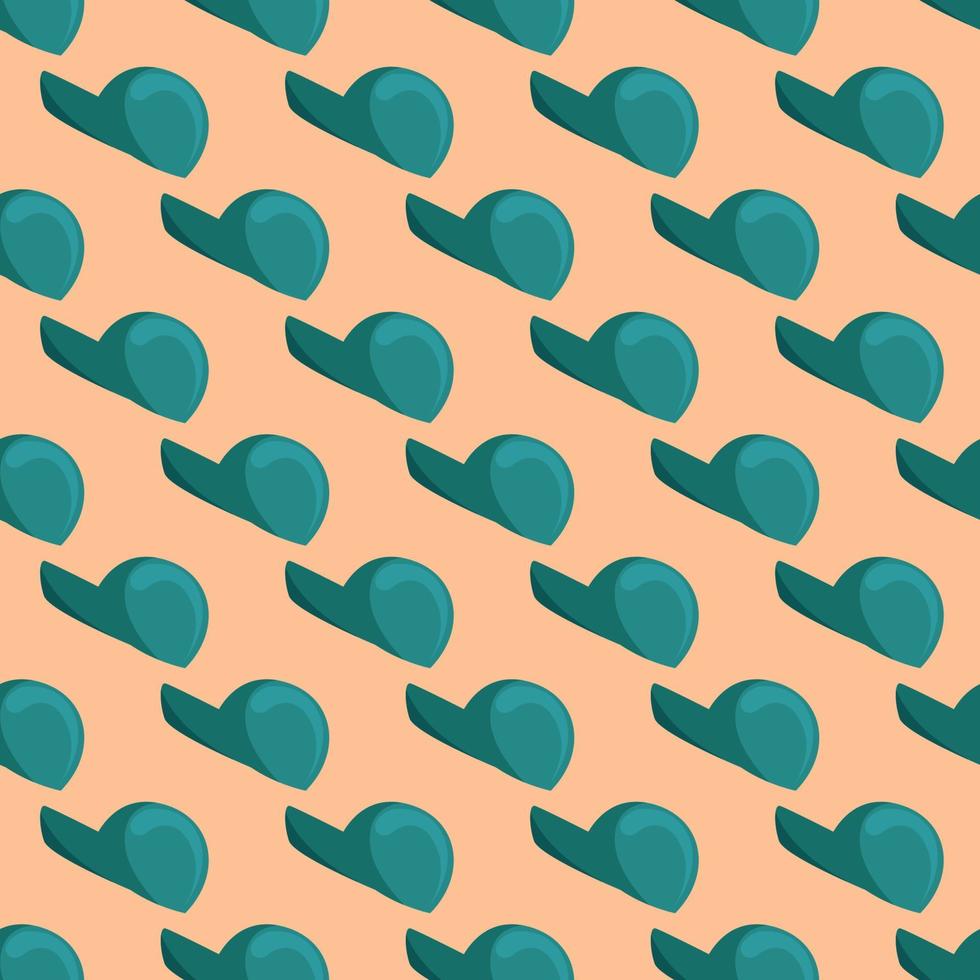 Green hats pattern, illustration, vector on white background