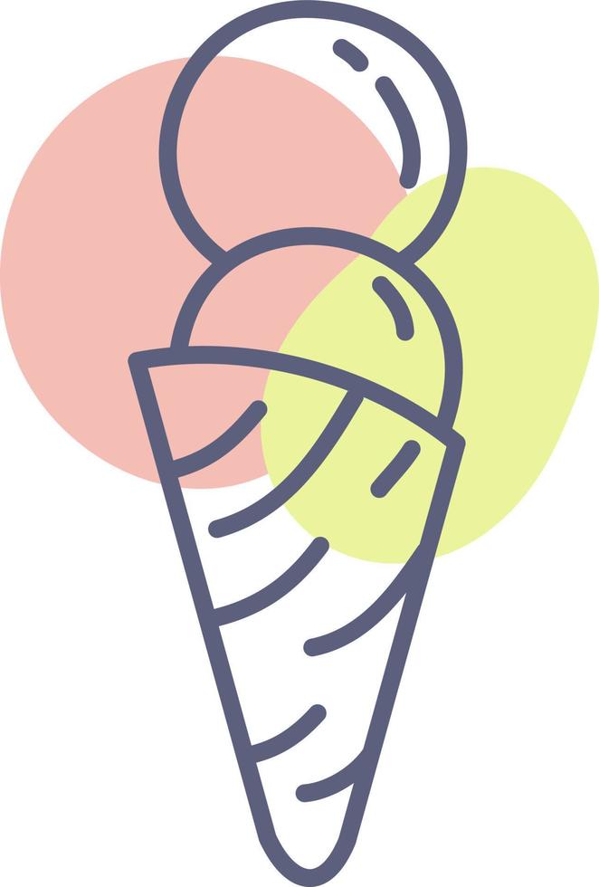 Perfect ice cream, illustration, vector on a white background.