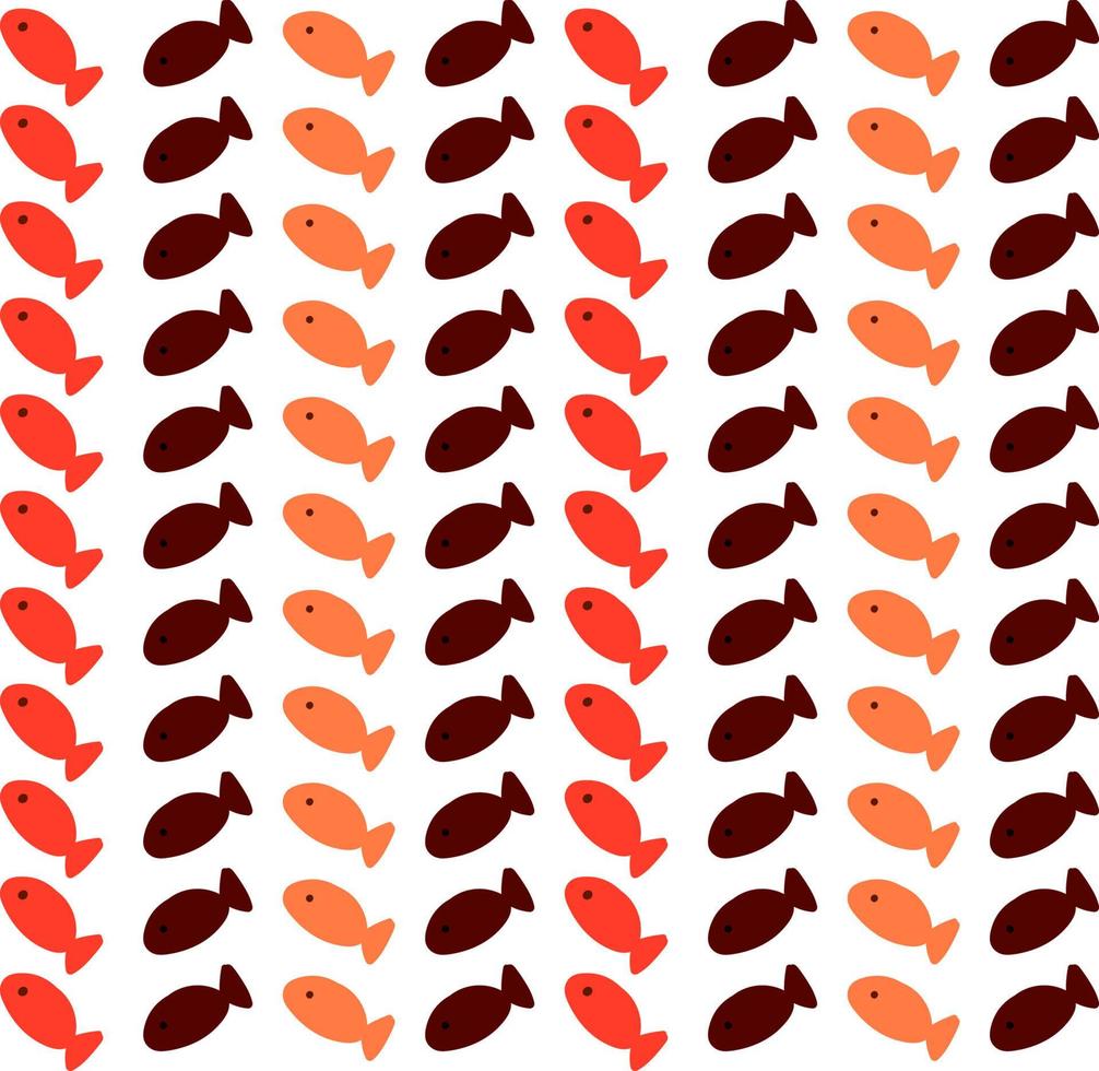 Fishes wallpaper, illustration, vector on white background.