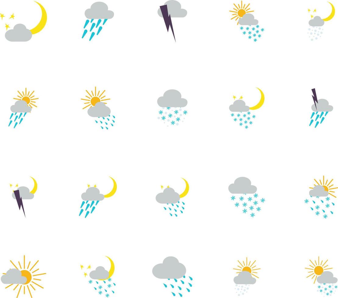 Bad weather conditions, illustration, vector, on a white background. vector