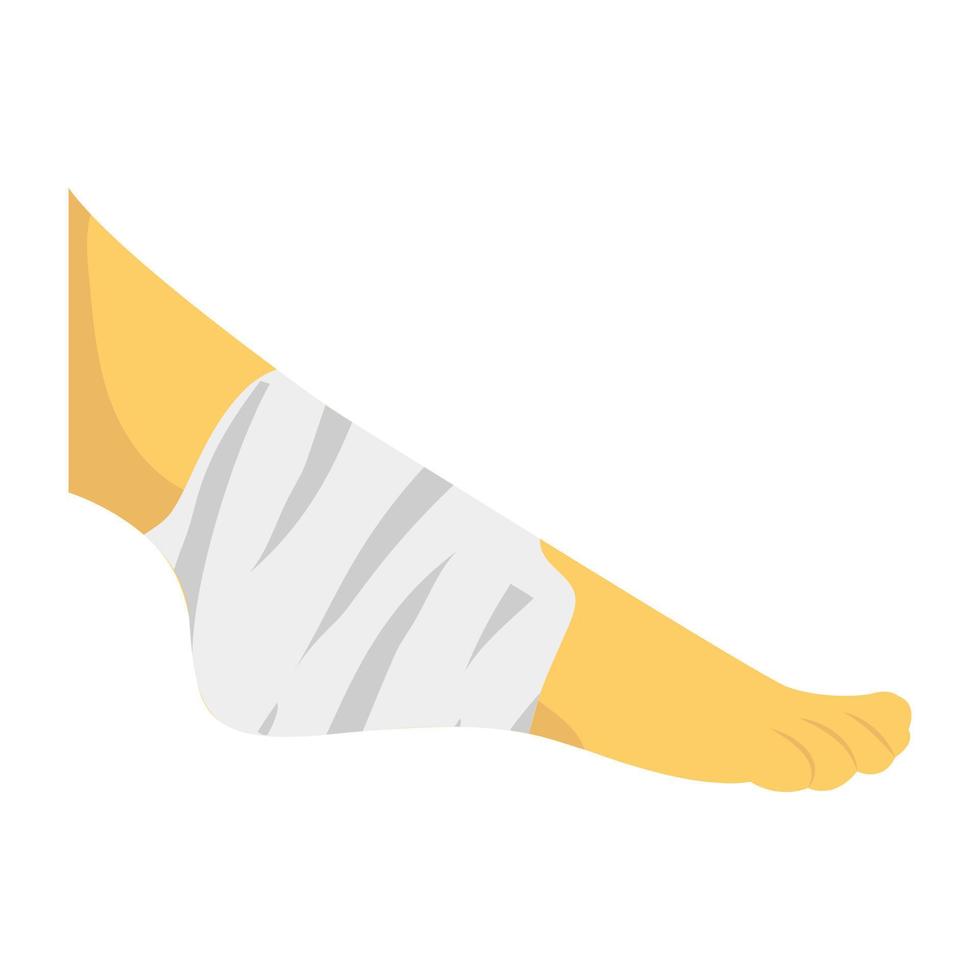 Trendy Foot Bandage vector