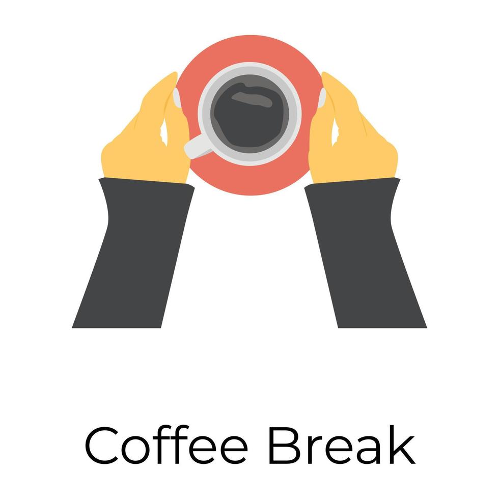 Trendy Coffee Break vector