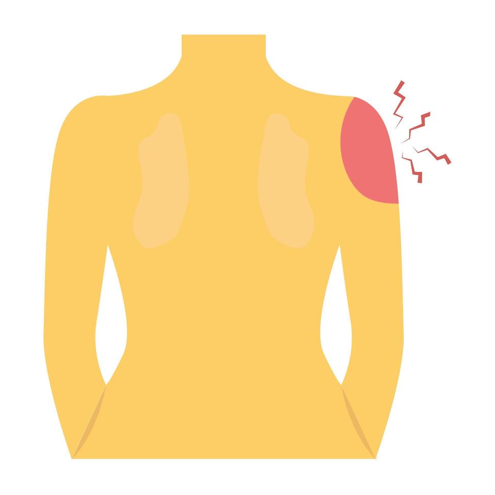 Trendy Shoulder Injury vector
