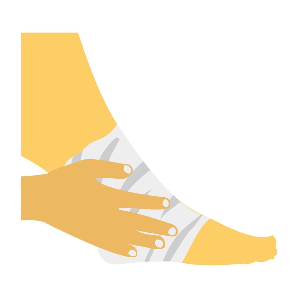 Trendy Foot Bandage vector