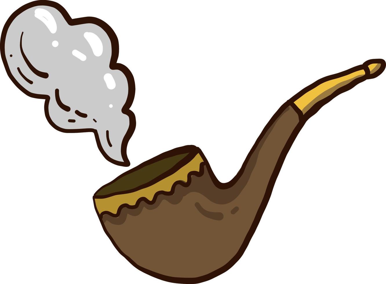 Old pipe , illustration, vector on white background