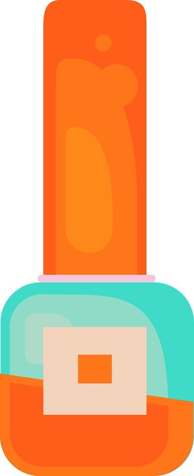 Orange manicure, illustration, vector on a white background.