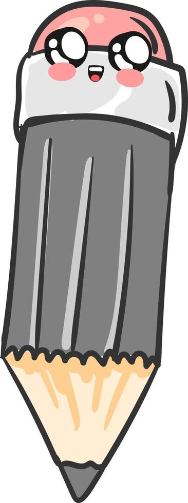 Cute pencil, illustration, vector on white background