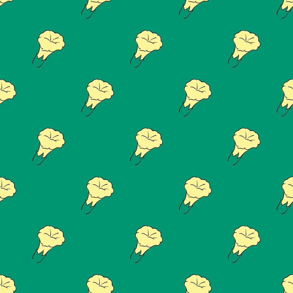 Small flowers ,seamless pattern on green  background. vector