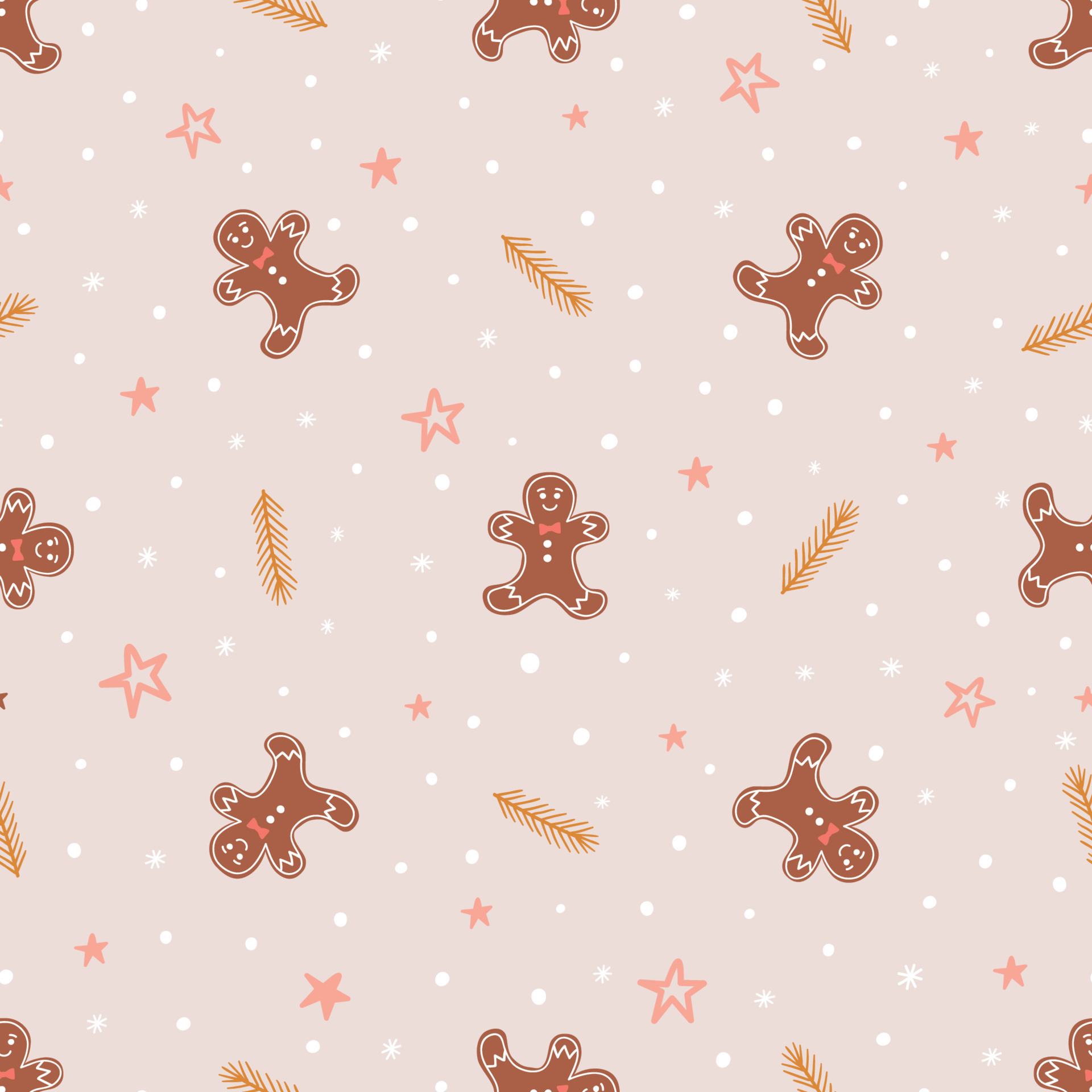 Pastel Christmas seamless pattern, winter seamless pattern