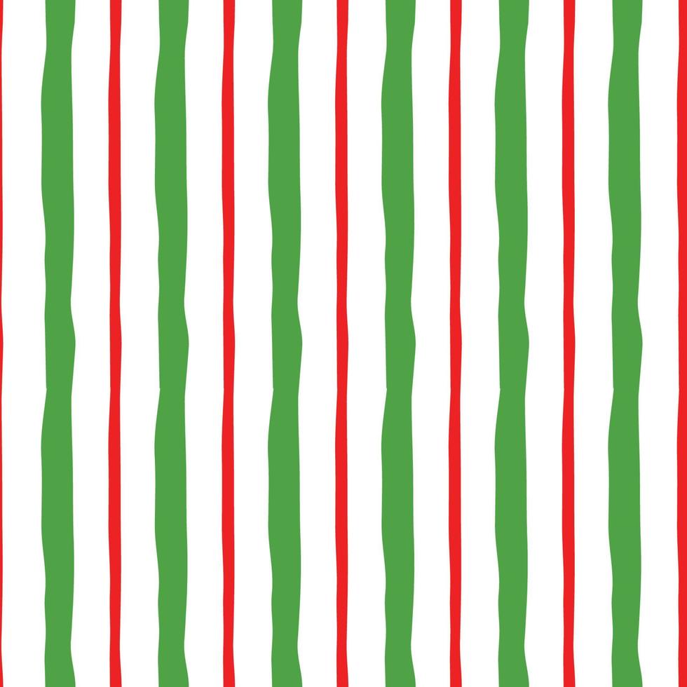 Traditional Merry Christmas background. Seamless pattern made on green red colors. Geometric vertical lines template. Texture can be used for wallpaper, pattern fills, web page for New Year design vector