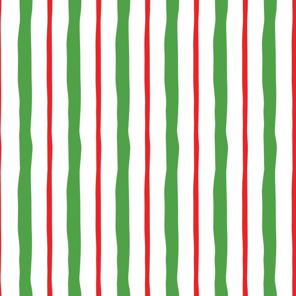 Traditional Merry Christmas background. Seamless pattern made on green red colors. Geometric vertical lines template. Texture can be used for wallpaper, pattern fills, web page for New Year design vector