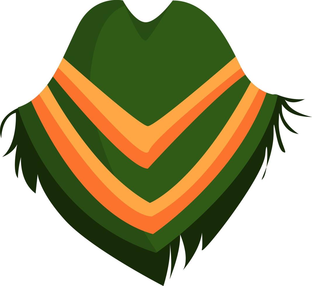 Mexican poncho, illustration, vector on white background