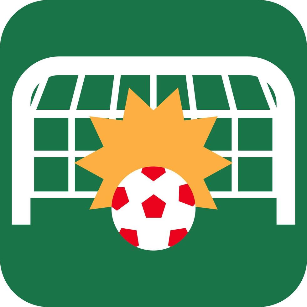 Football goal, illustration, vector on a white background.