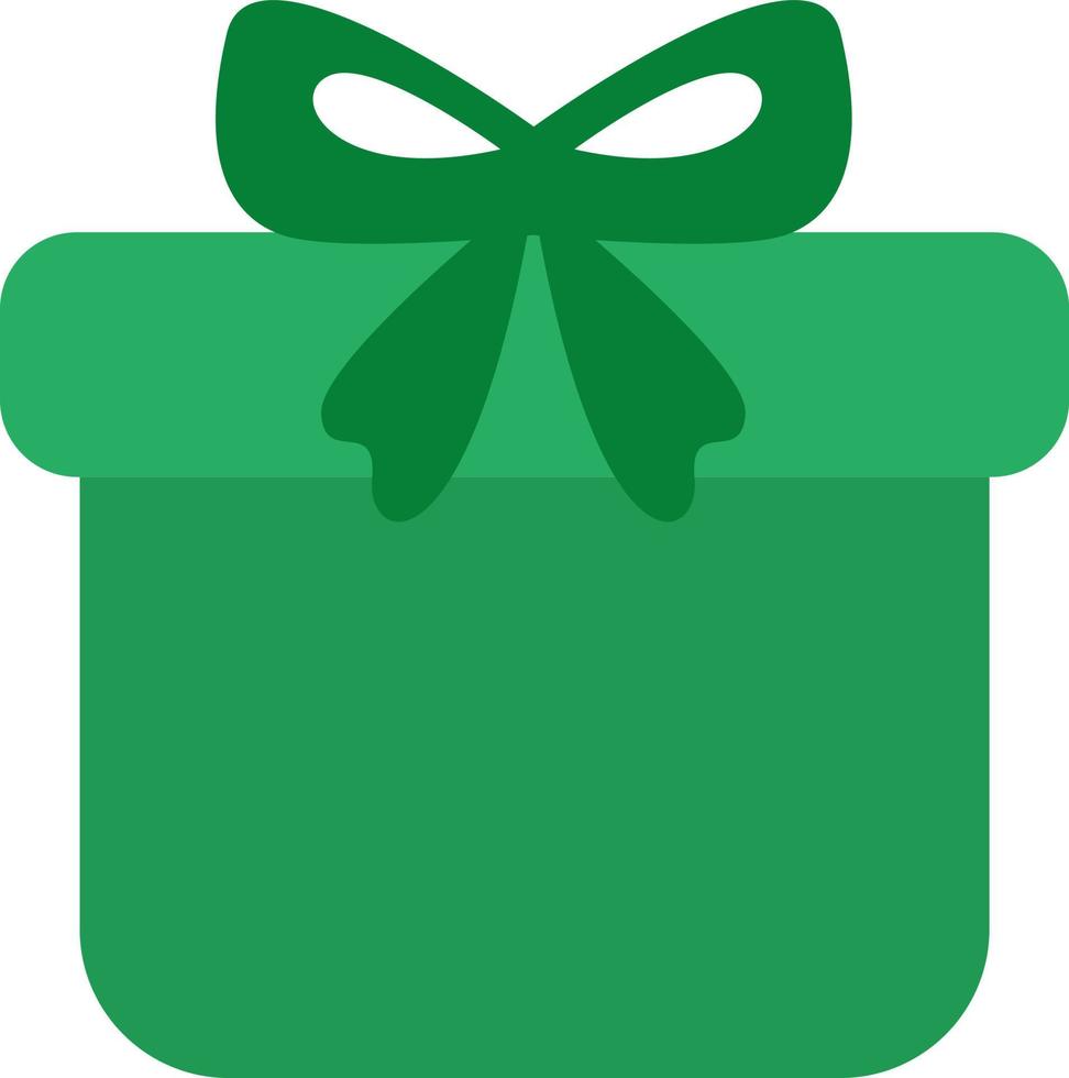 Turquoise gift box with bow, illustration, vector on a white background.