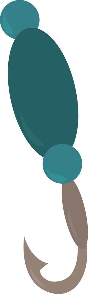 Fishing hook, illustration, vector on white background.